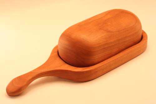 Butter Dish with Wooden Lid 